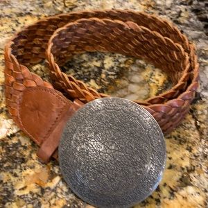 American Eagle Basket Weave Leather Belt S/M